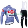 Homme Tenue Cycliste Manches Longues et Collant à Bretelles Hiver Thermal Fleece Alpecin Deceuninck 2024